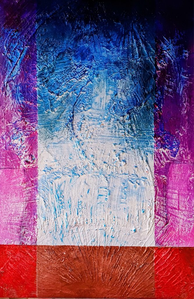 Tafel-Bild, 2025,100 x 80 cm, Spachtel, Ölfarbe auf Holz